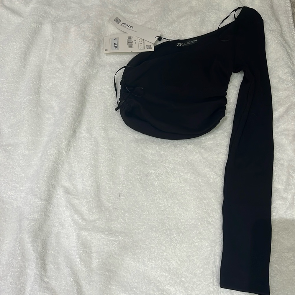 Zara one shoulder top size small